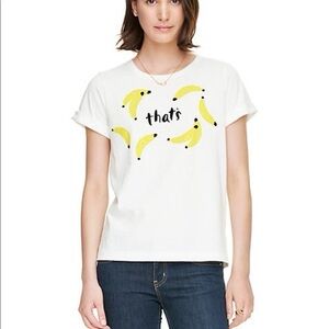 NWT Kate Spade Broome Street White Graphic Tee